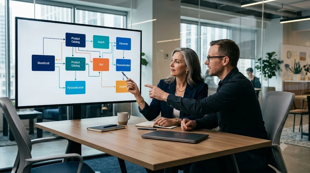 Composable commerce for mid-size brands evaluated by an e-commerce team