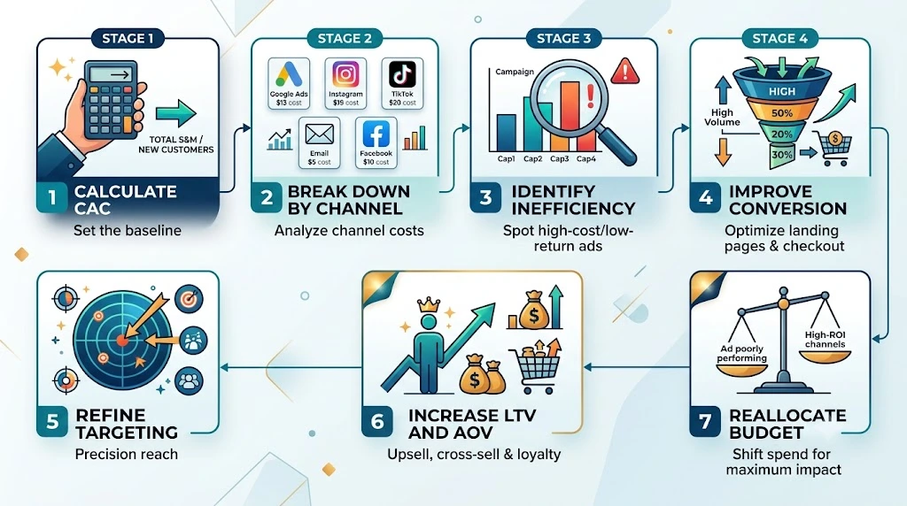 Seven-step framework to reduce customer acquisition cost for D2C brands
