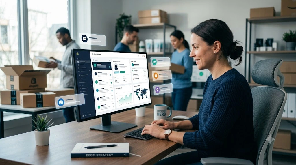 Gorgias AI customer support dashboard for a Shopify store