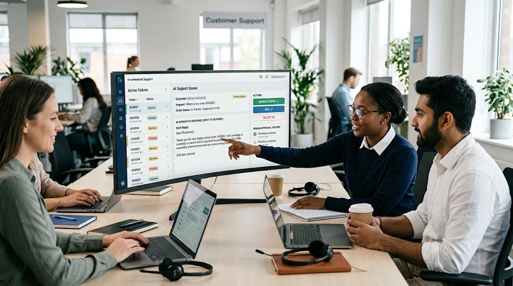 AI customer support for ecommerce dashboard