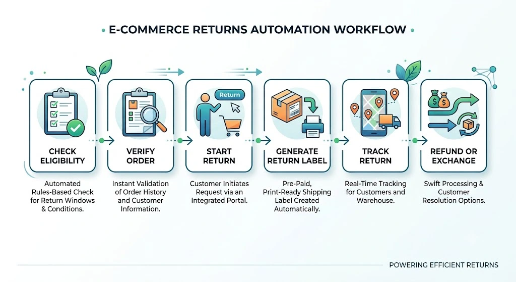 Ecommerce returns automation process