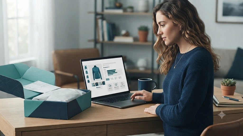 E-commerce website used for product verification and trust