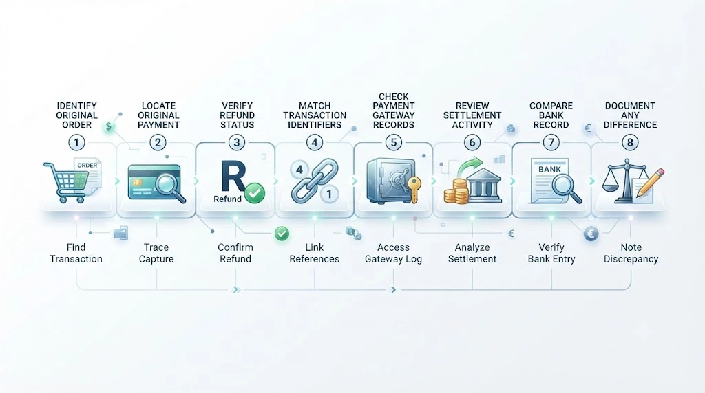 Partial refund reconciliation workflow